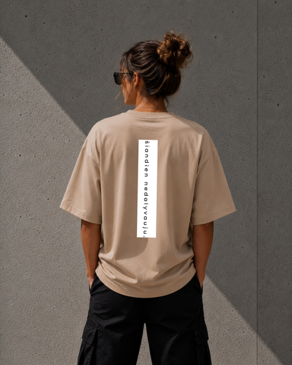 Oversized marškinėliai "Šiandien nedalyvauju"