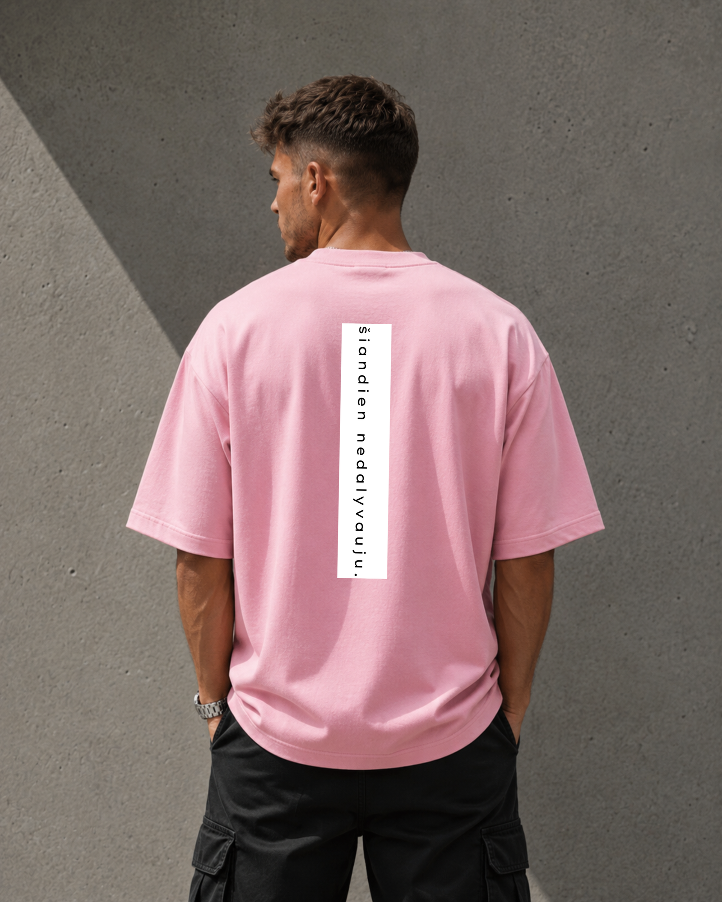 Oversized marškinėliai "Šiandien nedalyvauju"